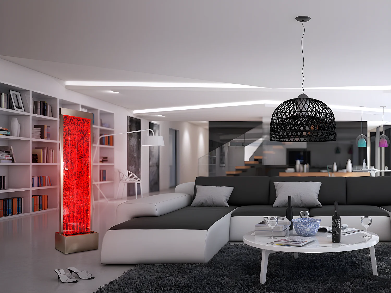 Muro di bolle d'acqua LED cambia colore H150 cm - BLENNIE