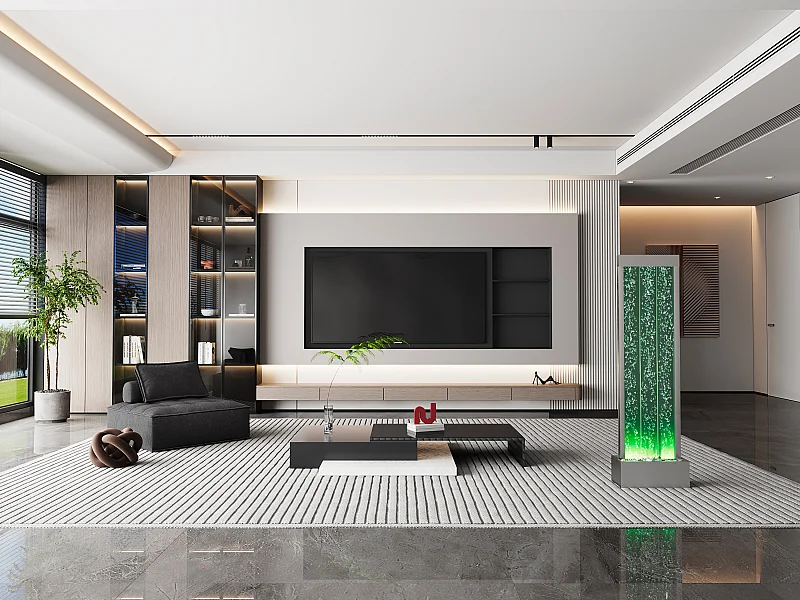 Wolnostojąca bąbelkowa ściana wodna BLENNIE - Diody LED zmieniające kolory - wys. 150 cm