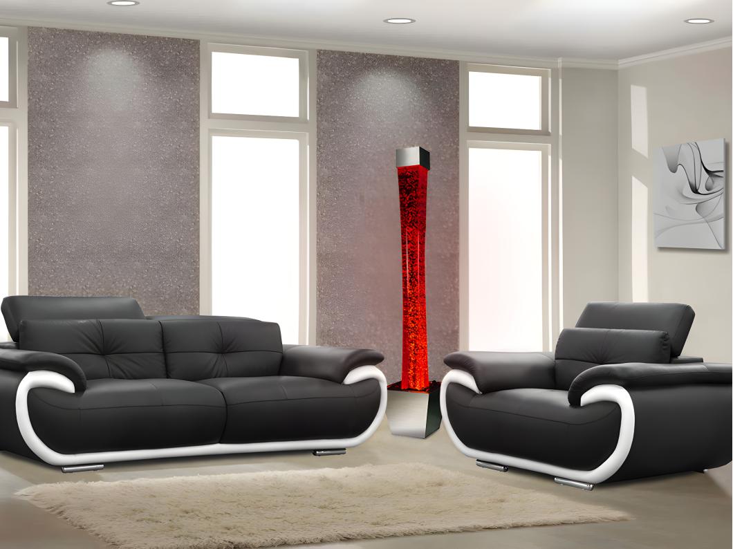 Wasserblasensäule mit Topf - LED-Lampen mit wechselnden Farben - H. 183 cm - GOBIE
