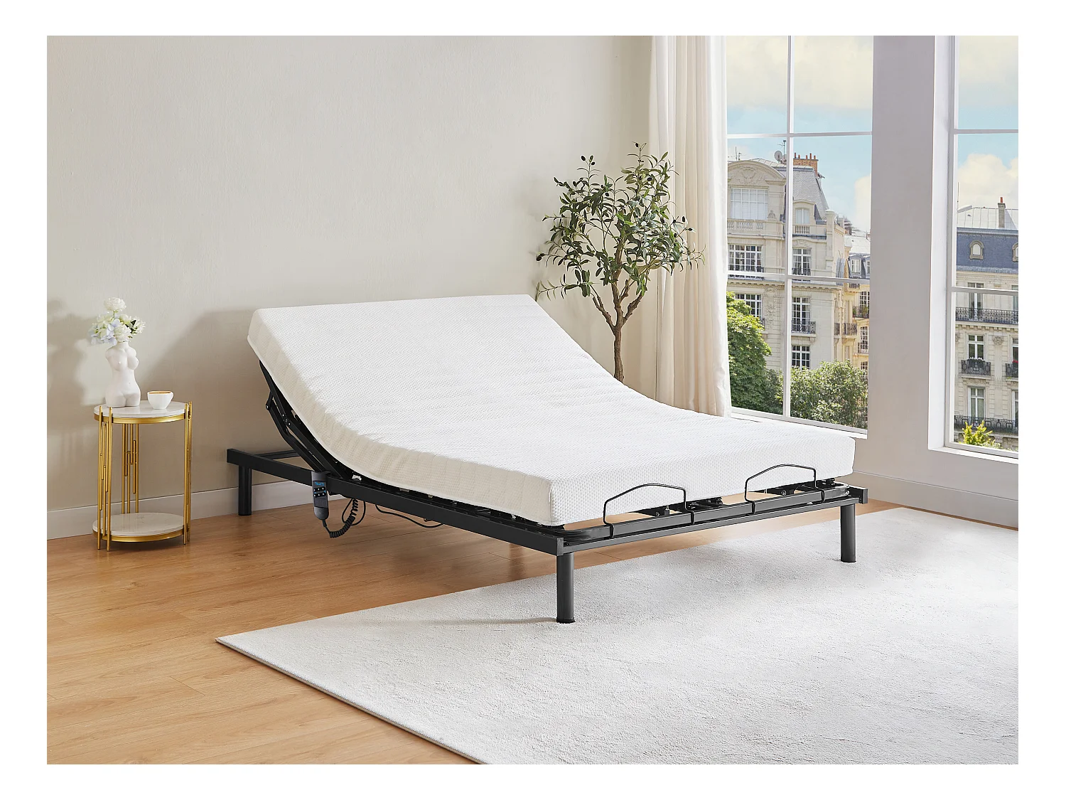 Elektrisch verstelbare bedbodem 5 slaapvlakken - 140x200cm - motor OKIN