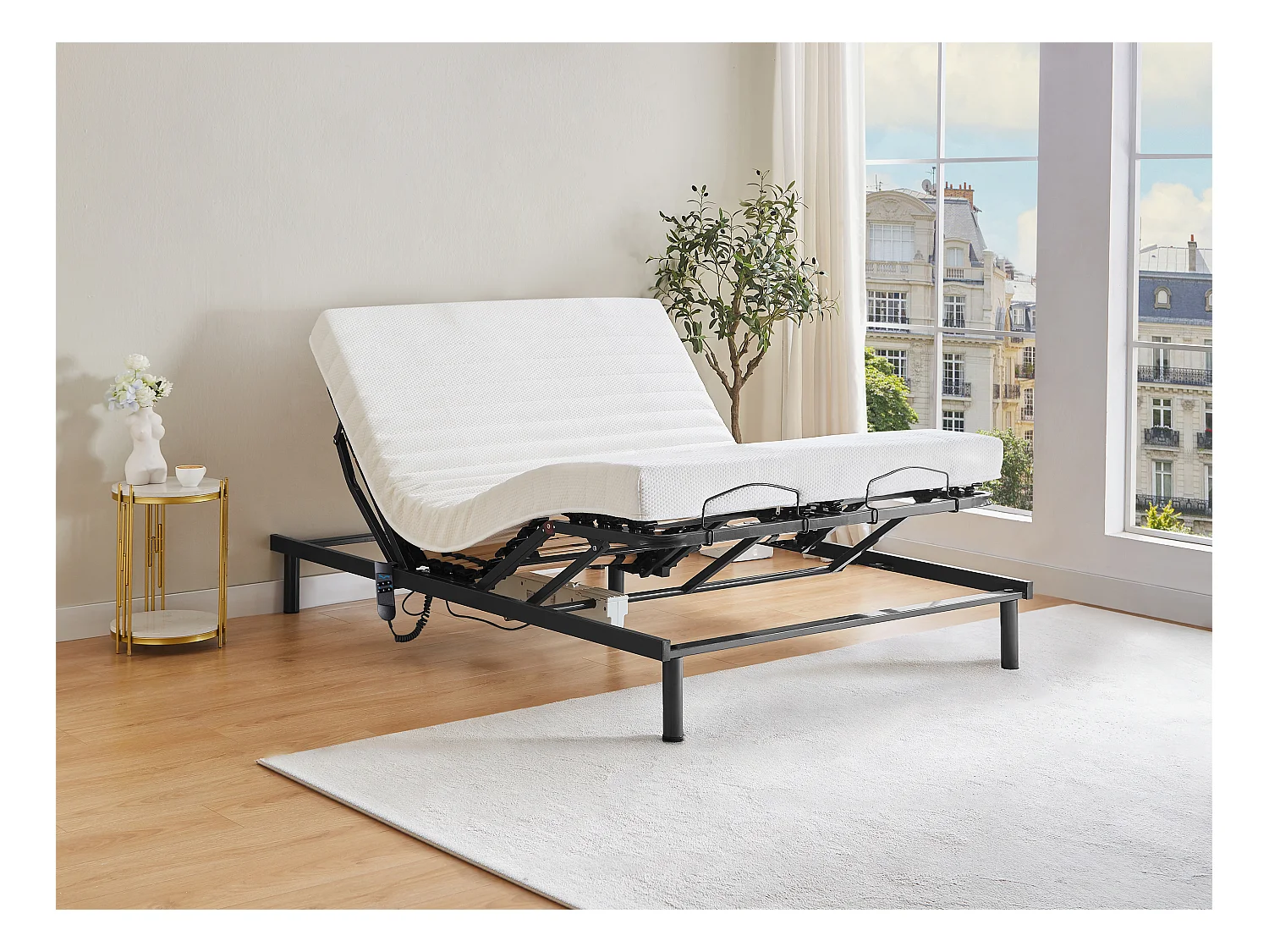 Elektrisch verstelbare bedbodem 5 slaapvlakken - 140x200cm - motor OKIN