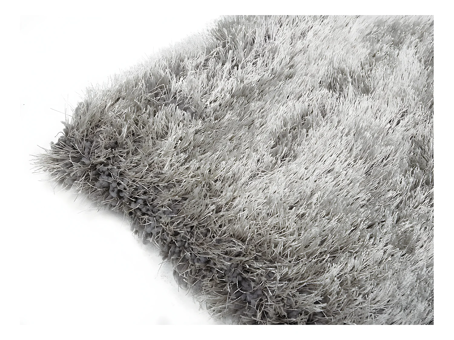 Alfombra shaggy PIETRA turquesa y gris - Poliéster - 120x170 cm