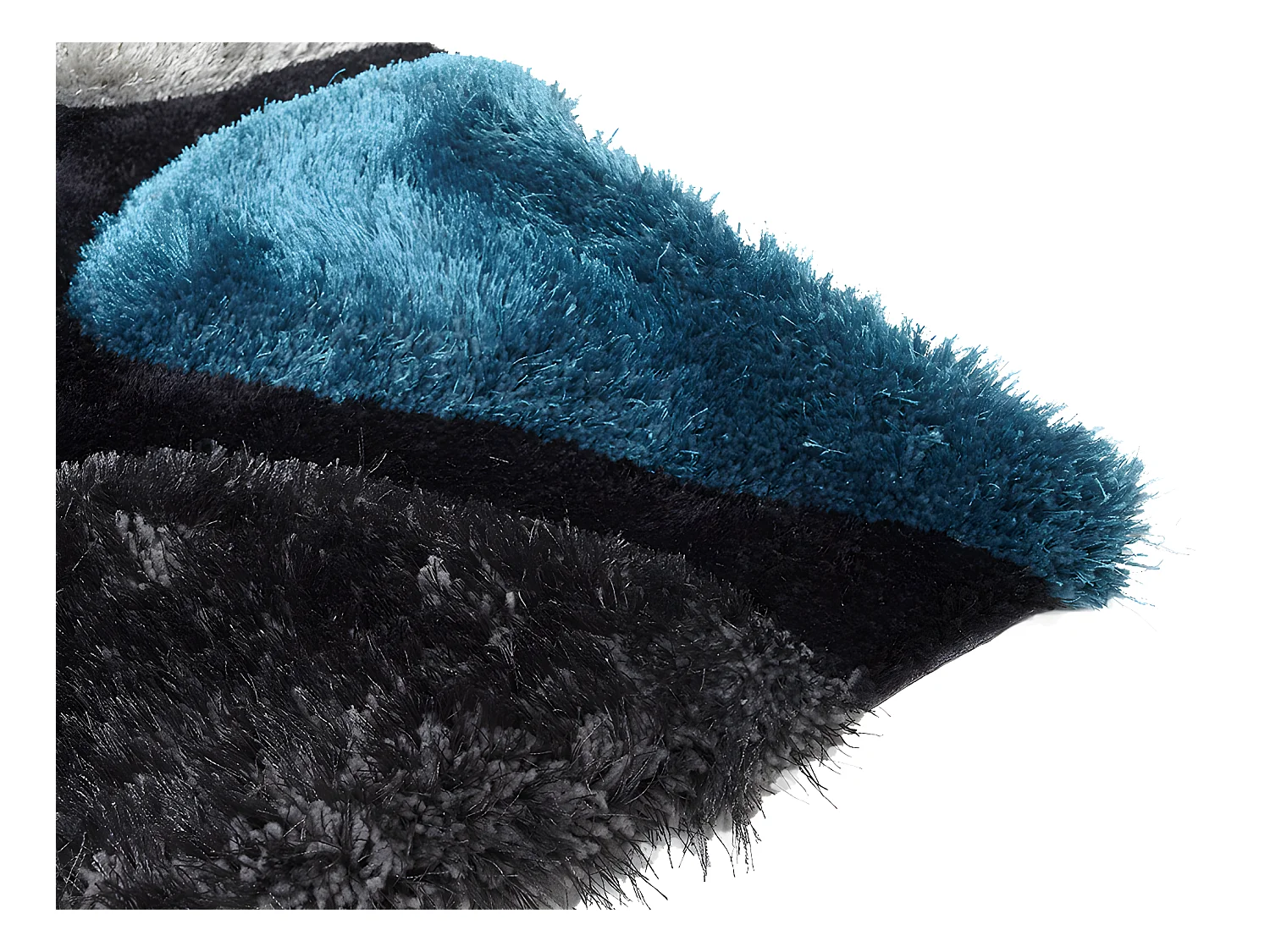 Dywan shaggy PIETRA turkusowo-szary - 160 x 230 cm