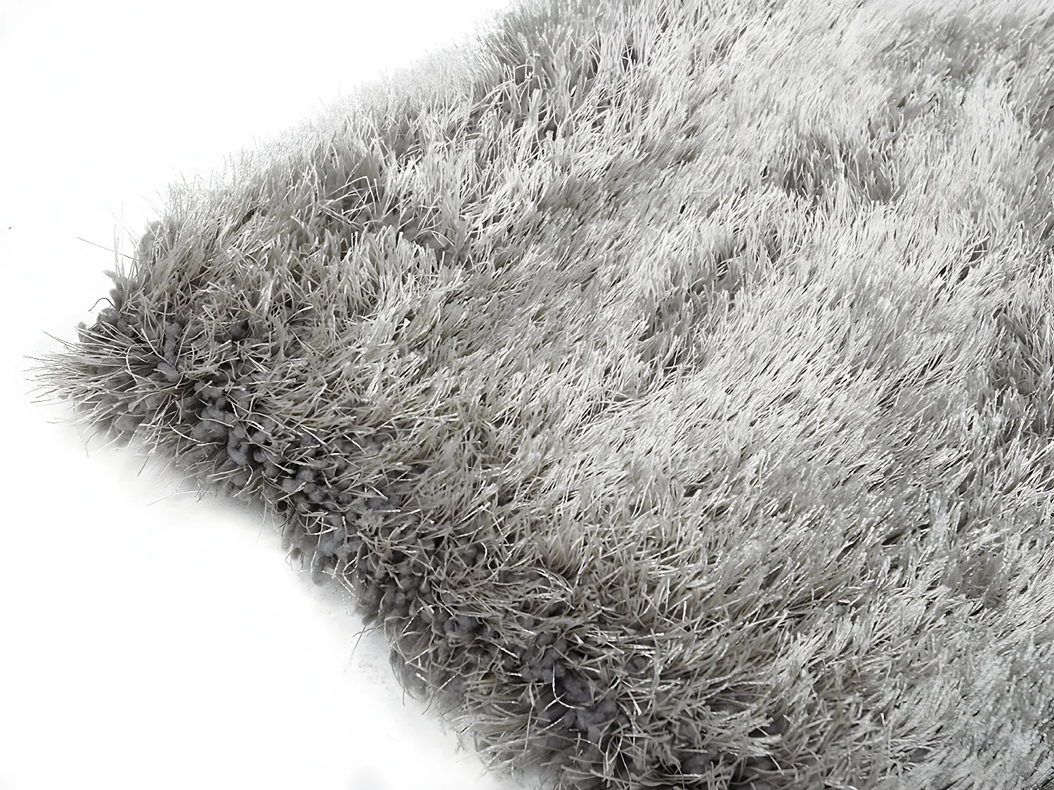 Shaggy-matta med lång lugg turkos och grå 160 × 230 cm PIETRA