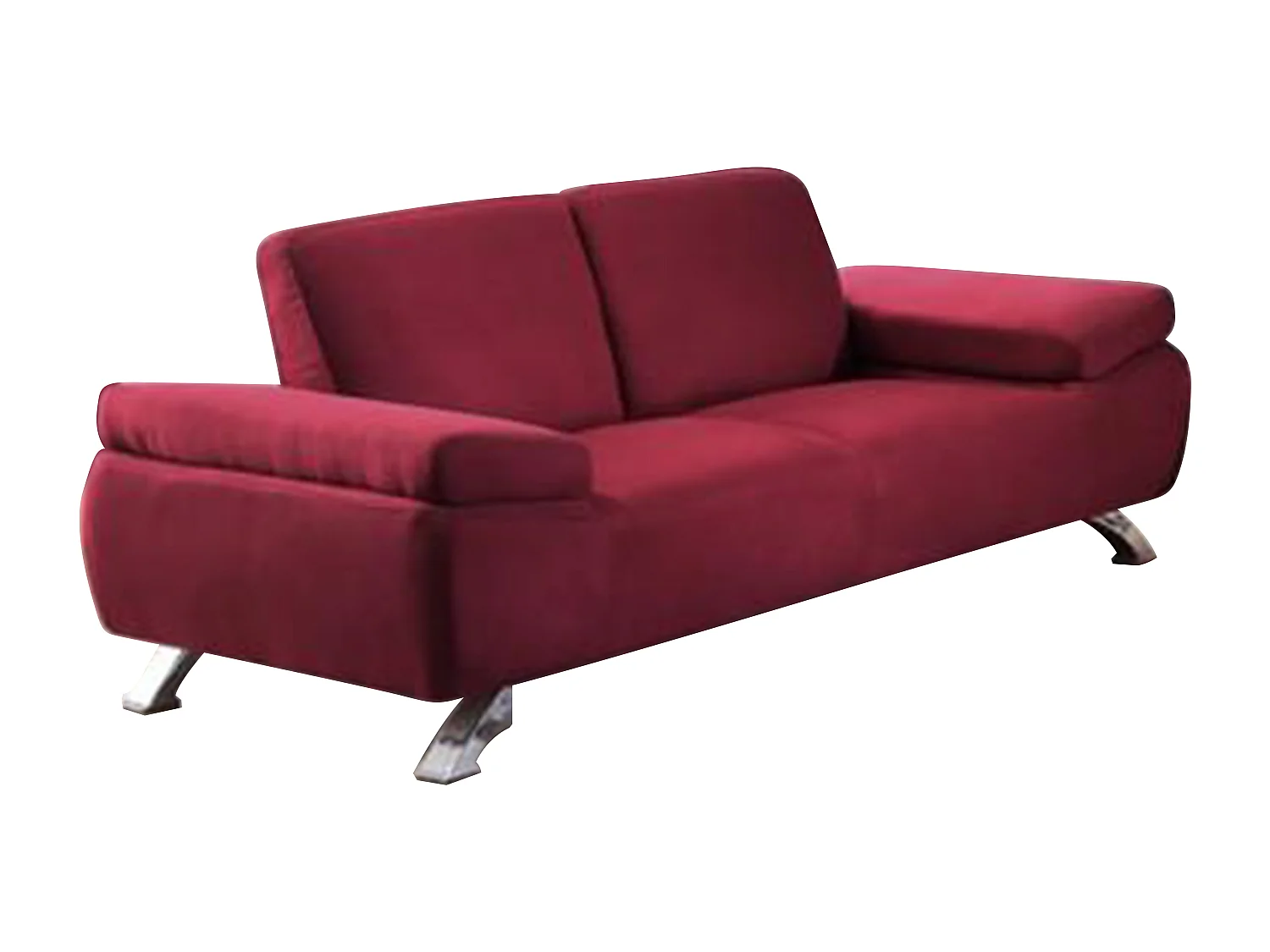 Canapés 3 places et 2 places en microfibre POLKA - Rouge