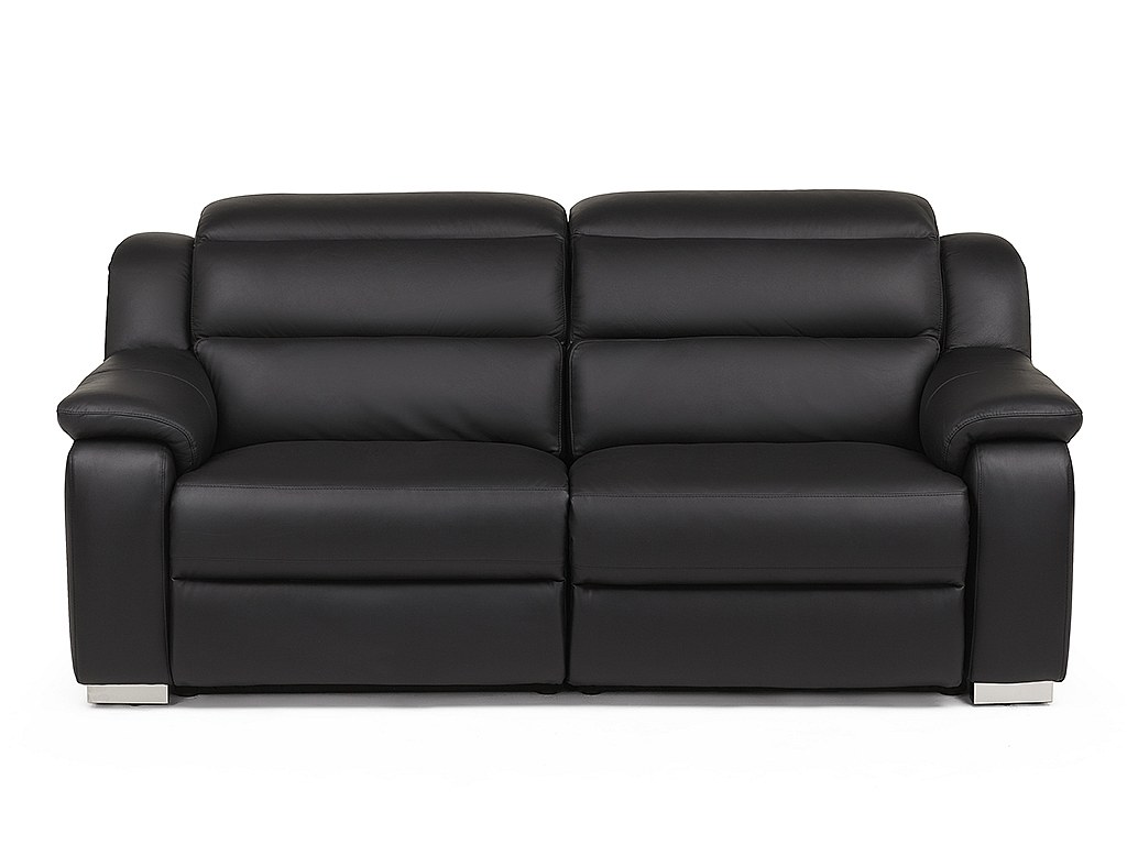 Relaxsofa elektrisch 3-Sitzer ARENA II - Leder - Schwarz