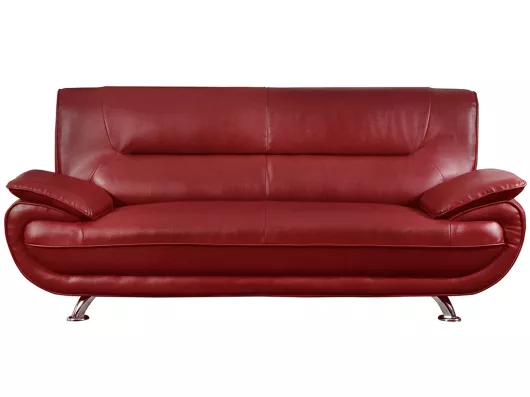 Kauf Unique Sofa 3-Sitzer - Kunstleder - Rot - NIGEL