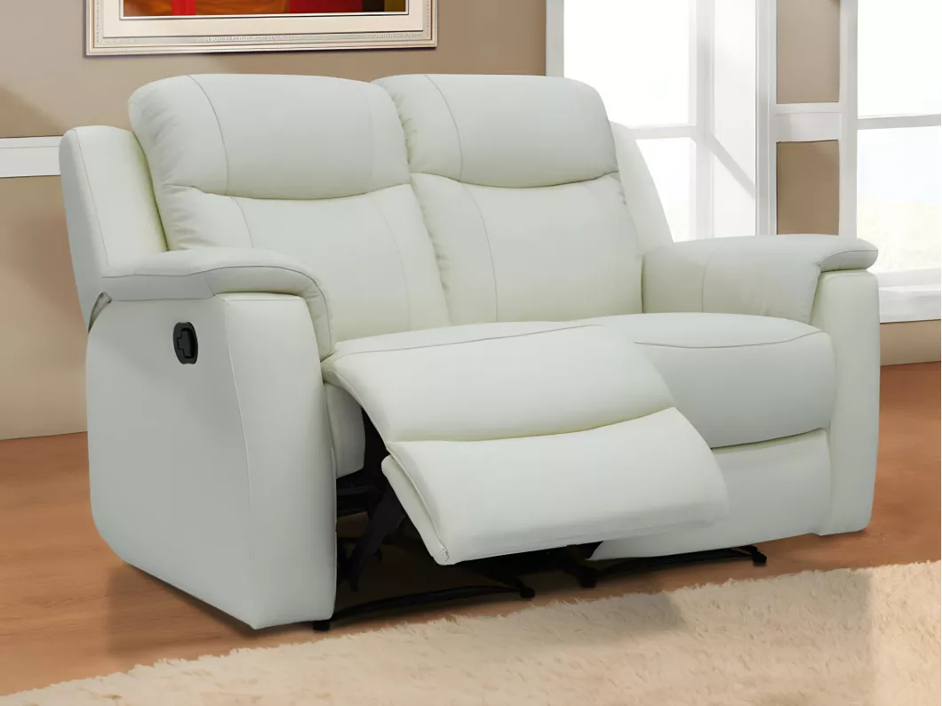 Kauf Unique Relaxsofa Leder 2-Sitzer - Elfenbein-Weiß - EVASION