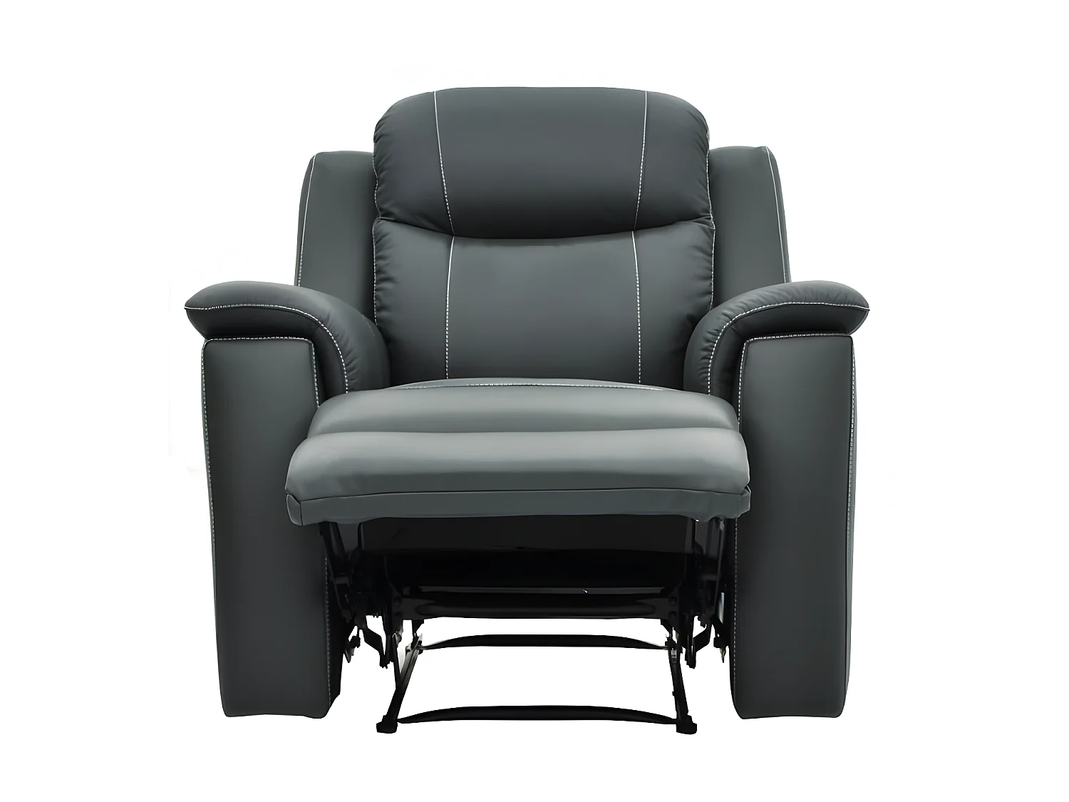 Fauteuil relax EVASION en cuir - Gris