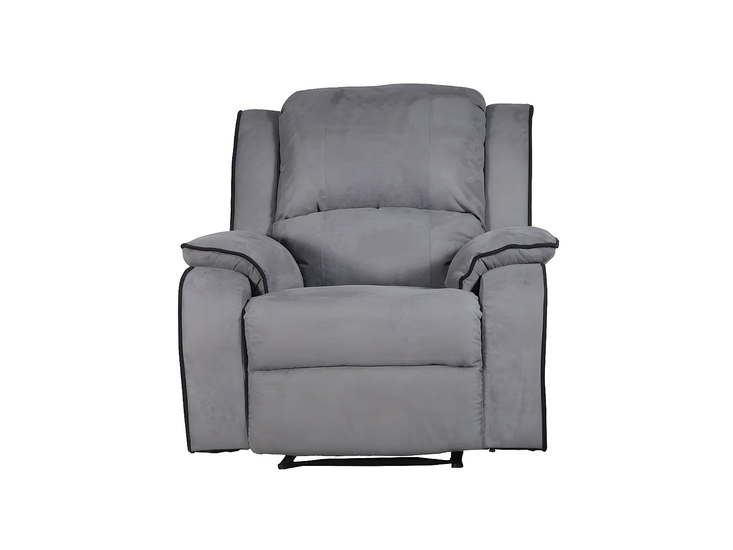 Canapés 3 places 2 places et un fauteuil relax en microfibre HERNANI - Gris