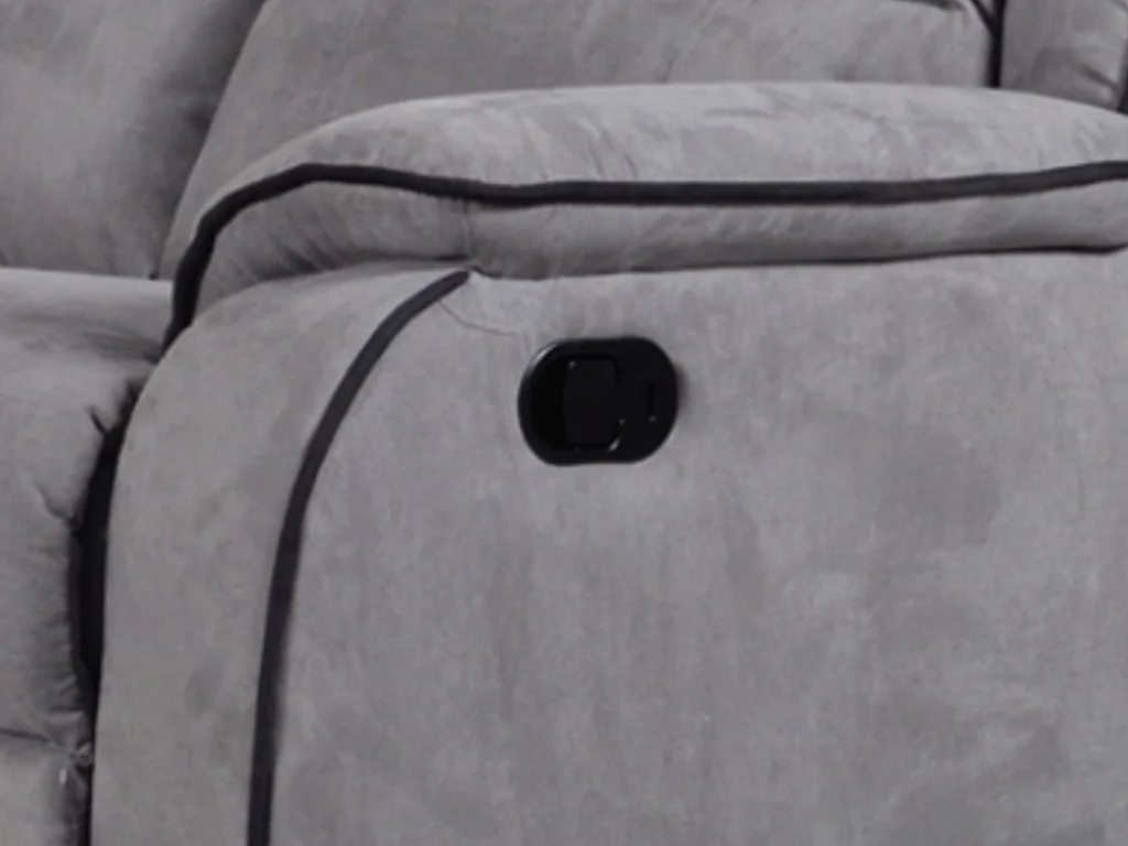 Couchgarnitur Relax 3+2+1 - Microfaser - Grau - HERNANI