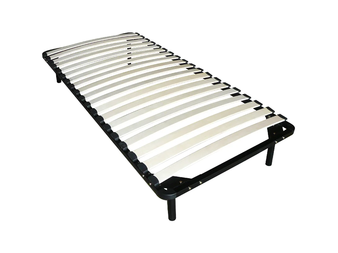 Federkernmatratze-Lattenrost-Set - Memory Schaum - 90 x 200 cm - Stärke 15 cm - 1 Zone - Härtegrad 2 - WOLKENLOS von YSMÉE