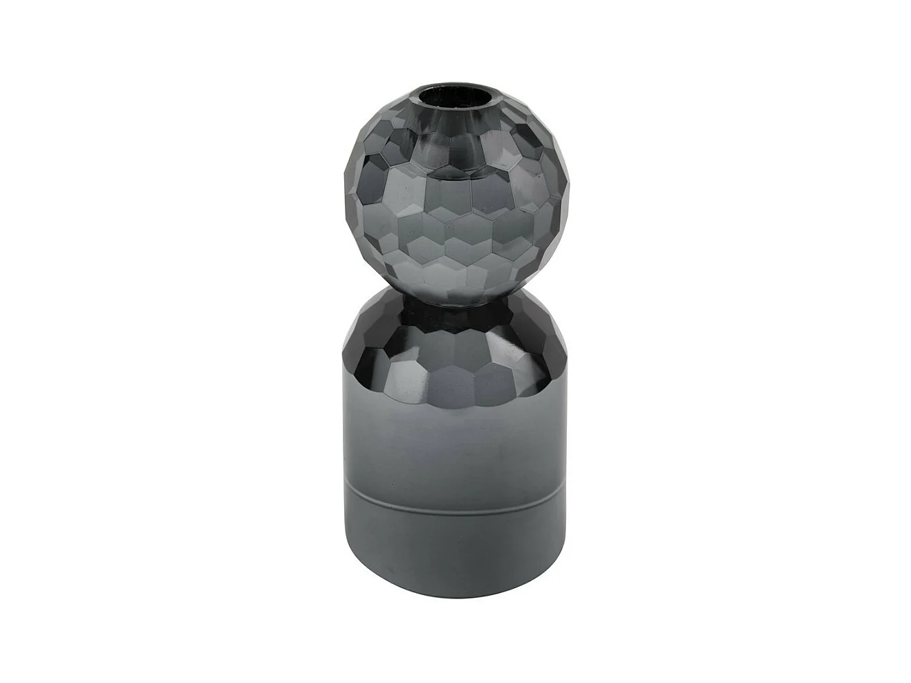 Bougeoir Cristal Art Gris  Present Time