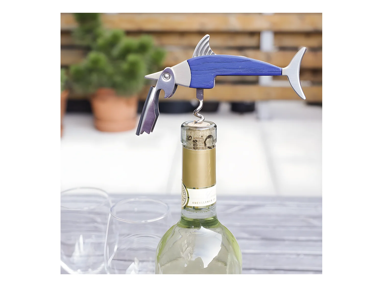 Tire-bouchon Marlin Gris  Kikkerland