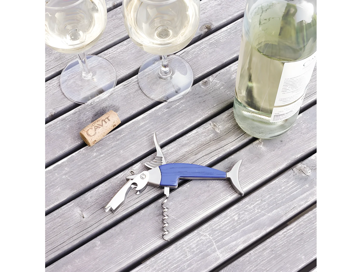 Tire-bouchon Marlin Gris  Kikkerland