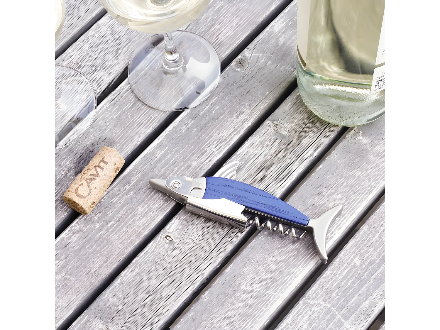 Tire-bouchon Marlin Gris  Kikkerland