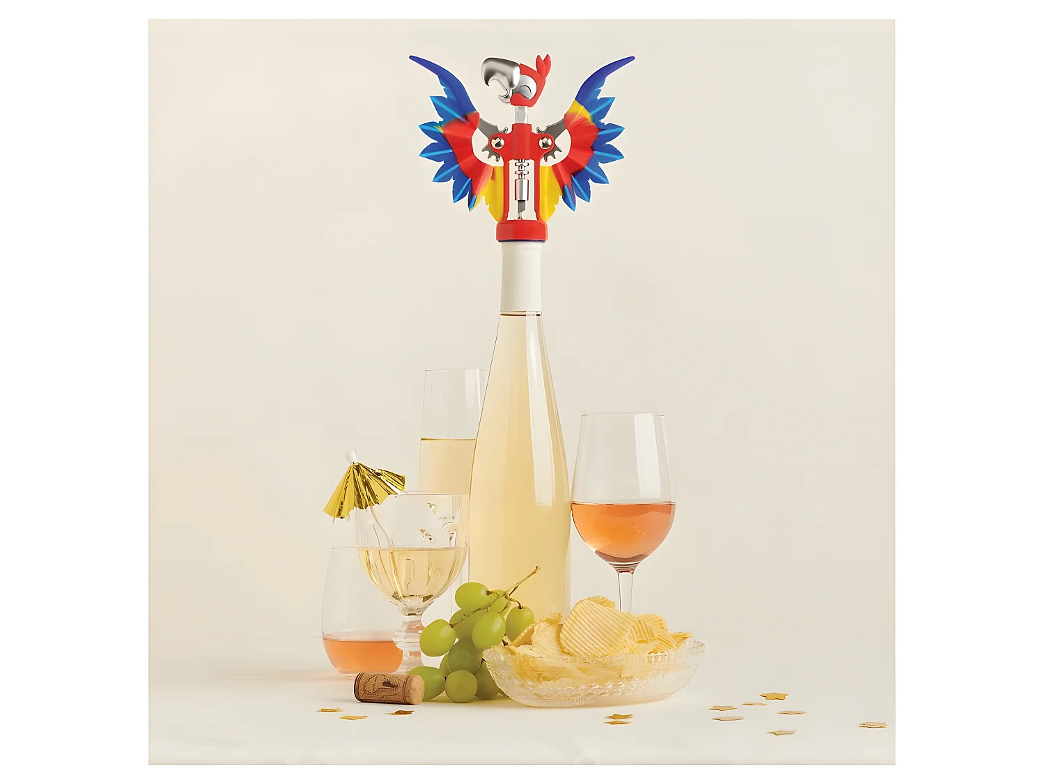 Tire-bouchon perroquet Pinot Multicolore  PA Design