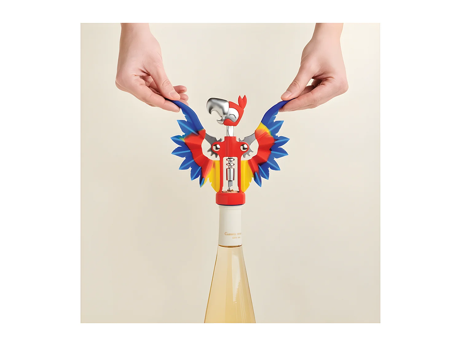 Tire-bouchon perroquet Pinot Multicolore  PA Design