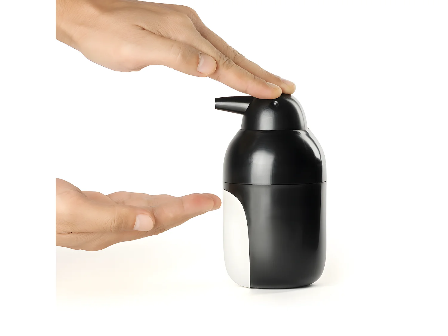 Distributeur de savon liquide Penguin Noir  Qualy