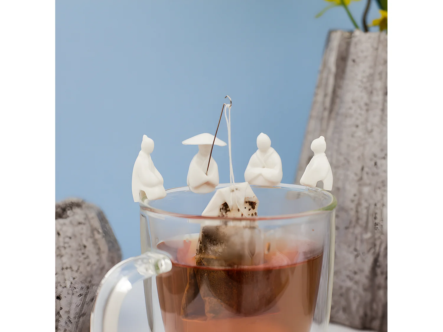 Set de 4 porta bolsitas de té de melocotón