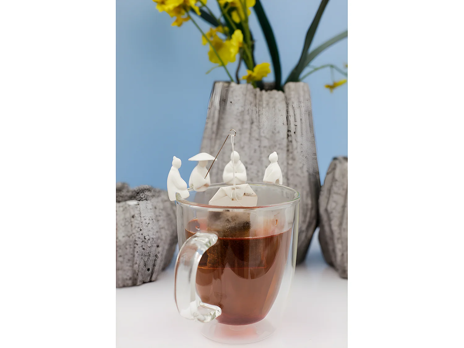 Set de 4 porta bolsitas de té de melocotón