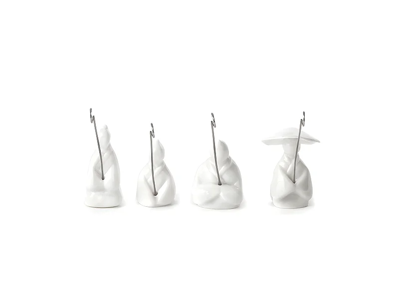 Lot de 4 porte-sachets de thé Pecheurs Blanc  Kikkerland