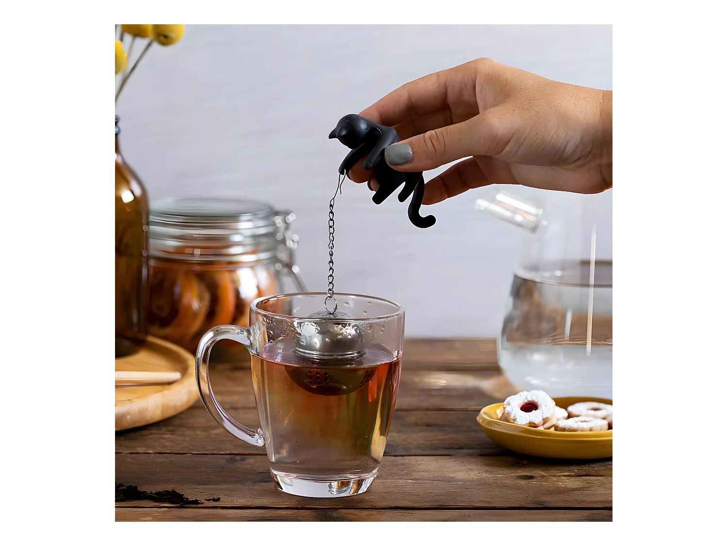 Boule à thé Cattea Noir  PA Design