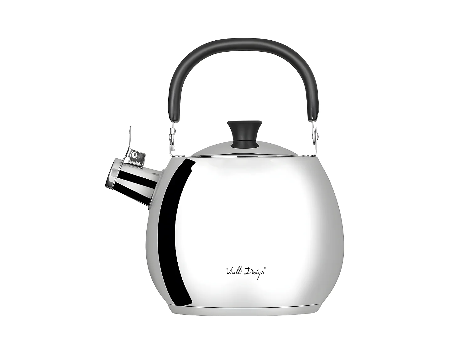 Bouilloire avec sifflet en inox chromé 2.5l Chromé  Vialli Design