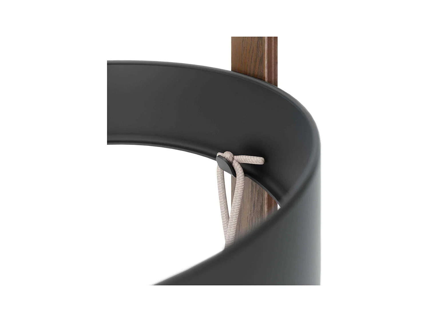 Porte parapluies bois et métal Hub Noir/Noyer