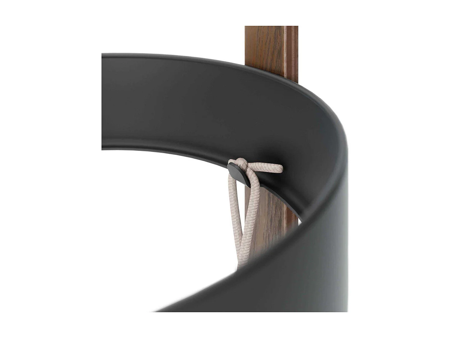 Porte parapluies bois et métal Hub Noir/Noyer