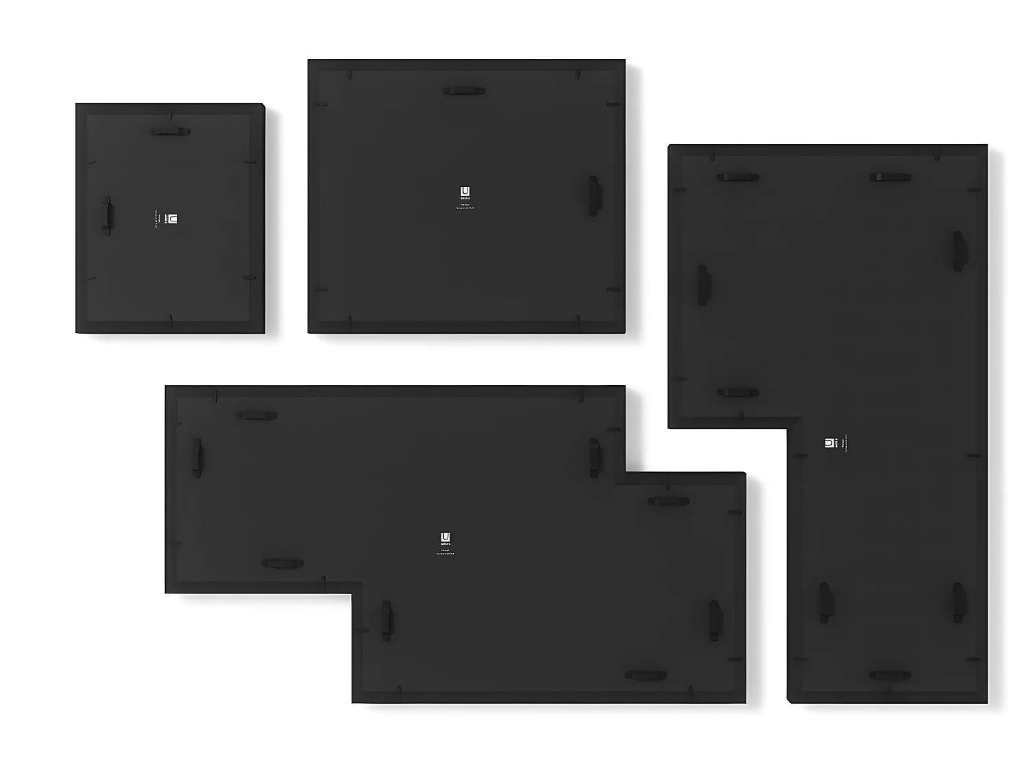 Set di cornici stile galleria Texture blackwood