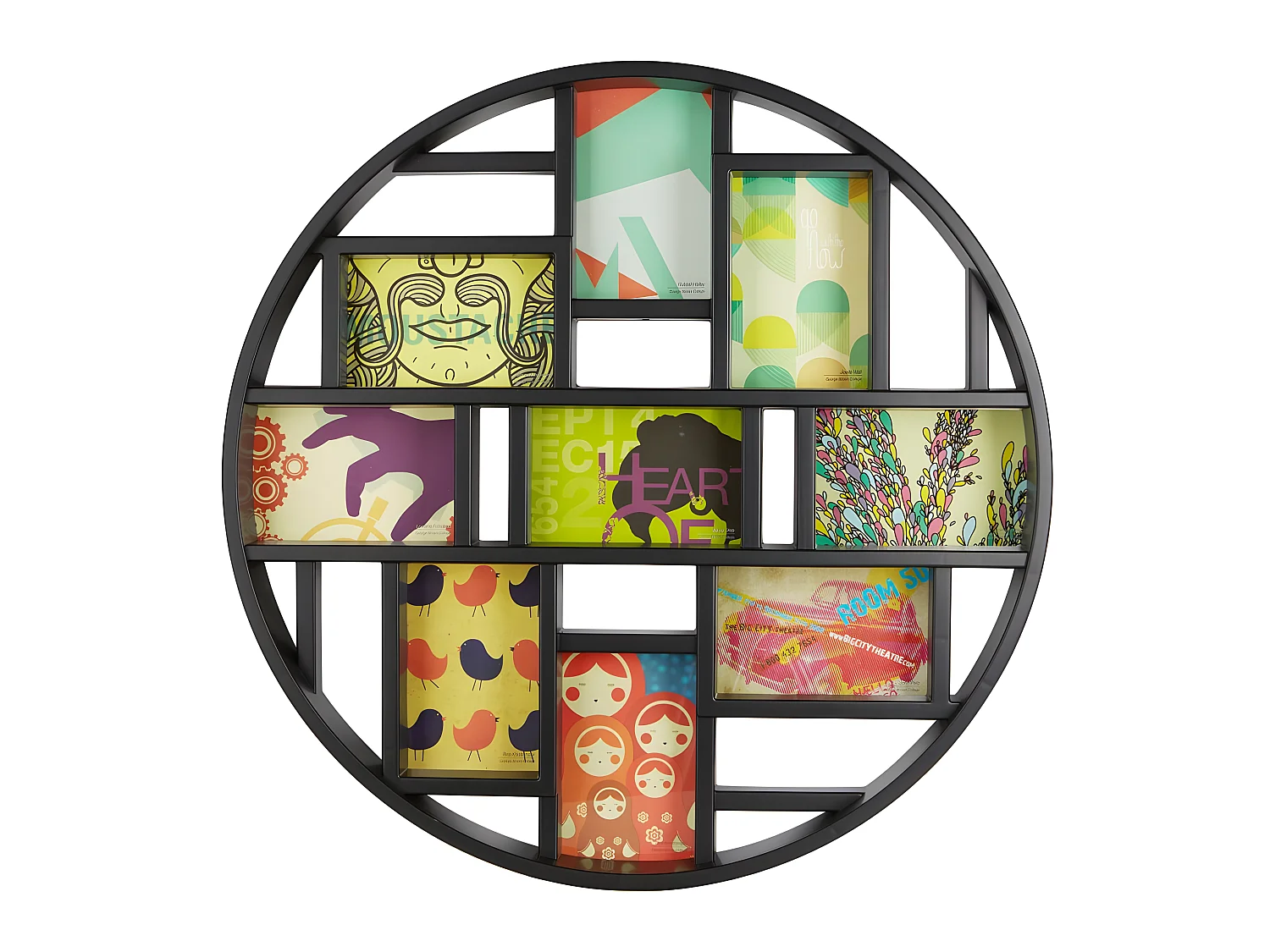 Cadre photos pêle-mêle Luna Noir  Umbra