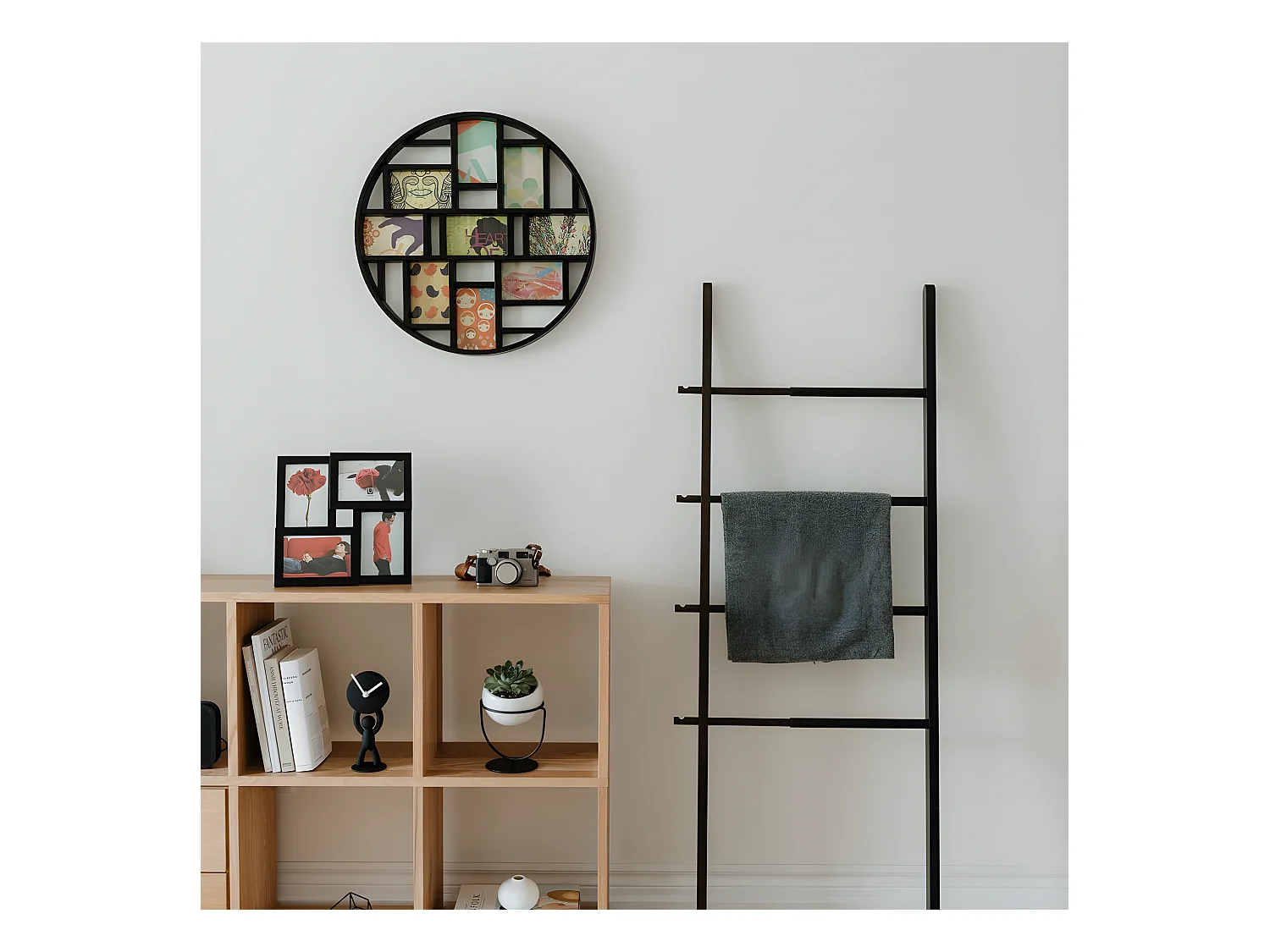 Cadre photos pêle-mêle Luna Noir  Umbra