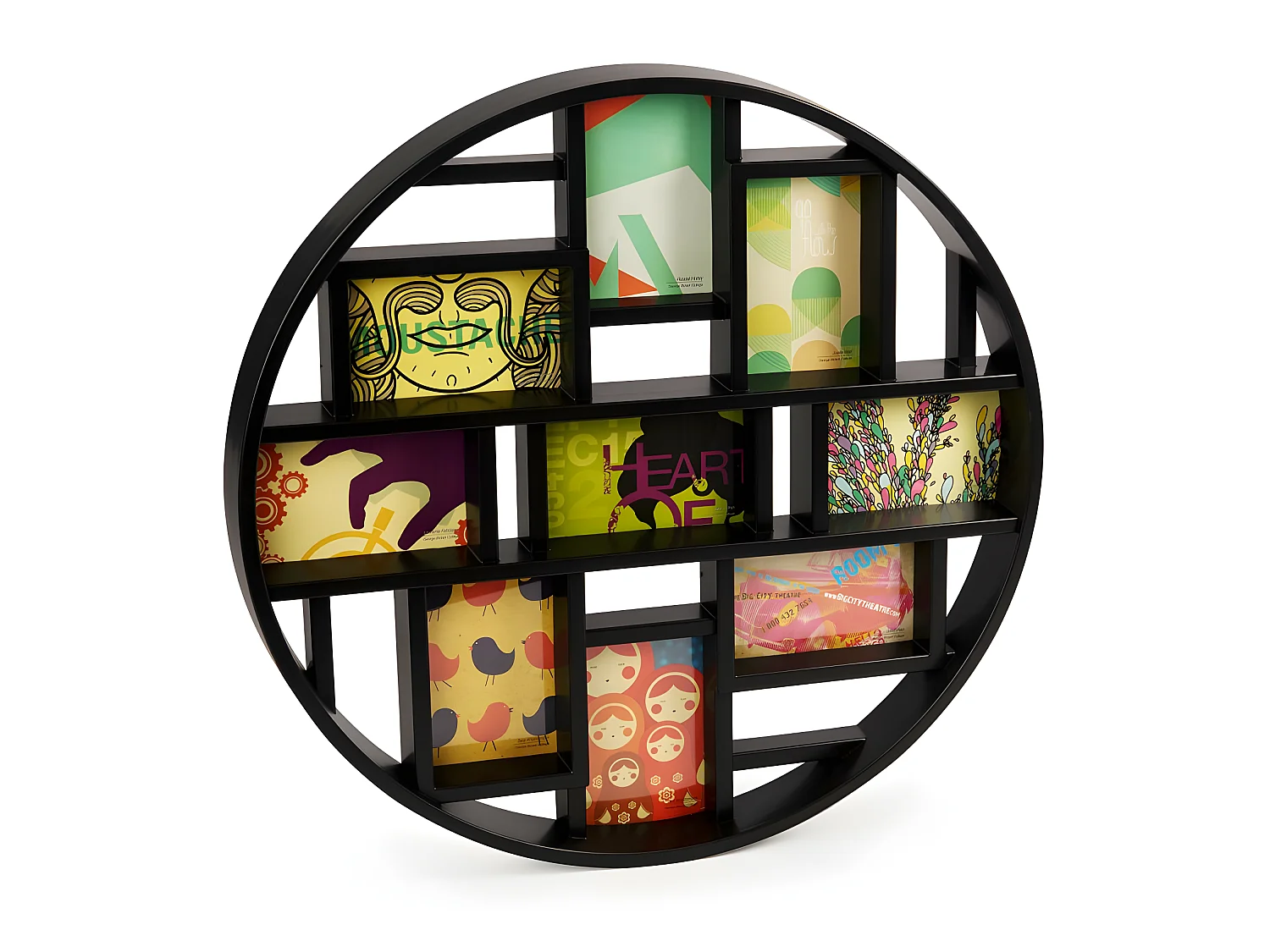 Cadre photos pêle-mêle Luna Noir  Umbra