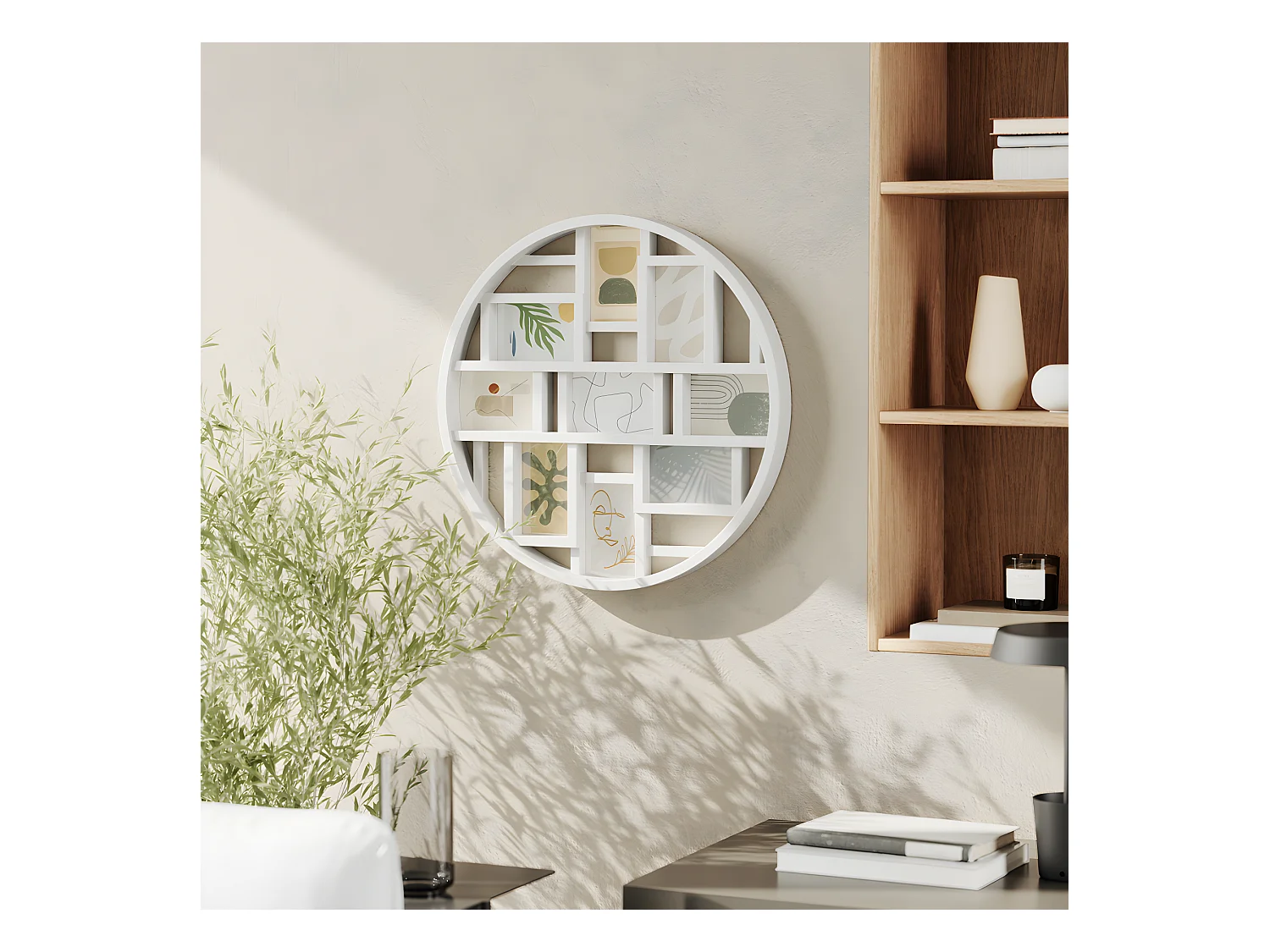 Cadre photos pêle-mêle Luna Blanc  Umbra