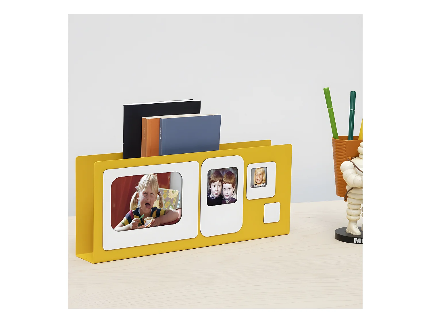 Porte lettres métal Jaune  Presse Citron