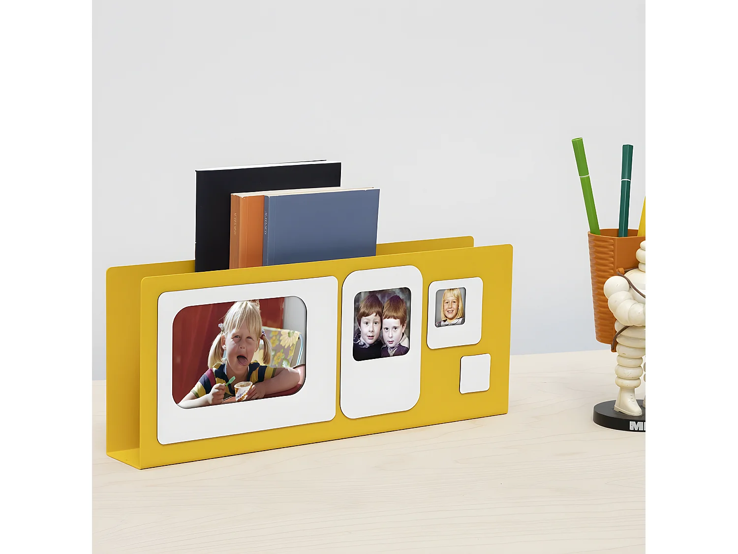 Porte lettres métal Jaune  Presse Citron