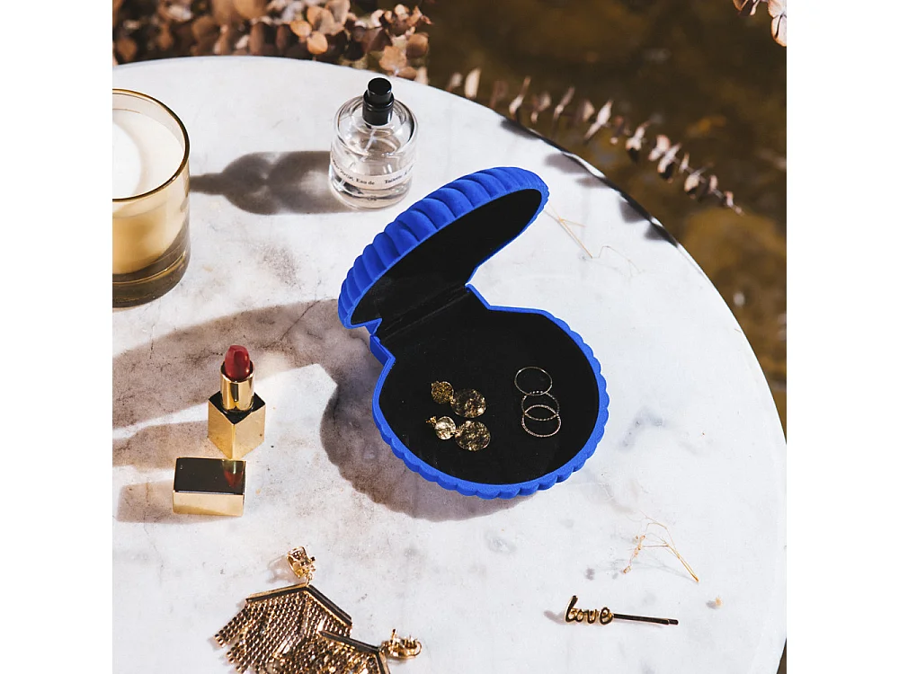 Boite à bijoux Coquillage Bleu  Doiy - Happy Design Gifts