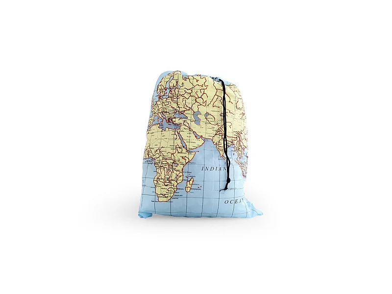 Sac baluchon Carte du monde Multicolore  Kikkerland