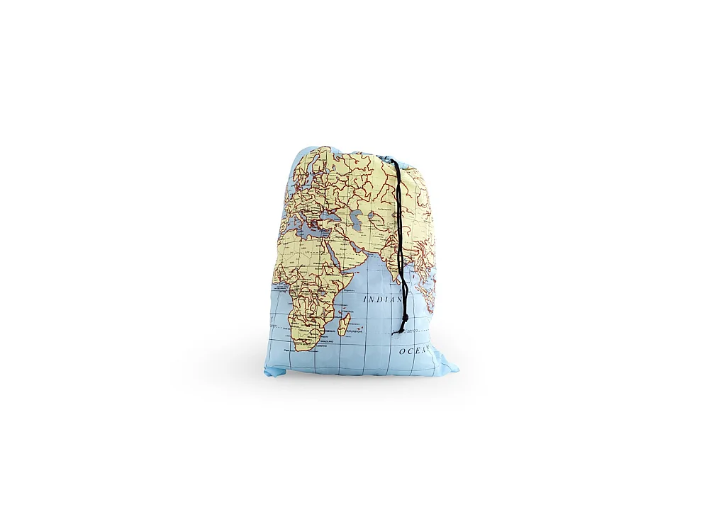 Sac baluchon Carte du monde Multicolore  Kikkerland