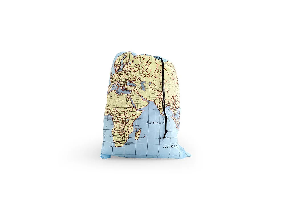Sac baluchon Carte du monde Multicolore  Kikkerland