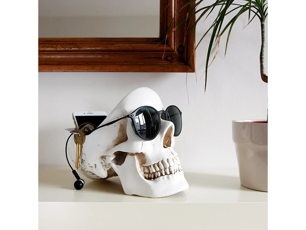 Vide poches Skull Tidy Blanc  Suck UK