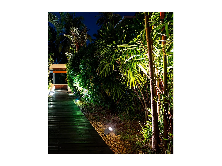 FORLIGHT Projecteur Et Spot Ip44 Icaro Gu10 8W Gris