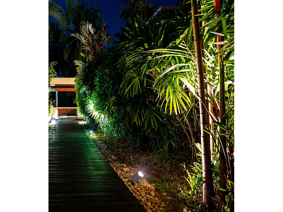 FORLIGHT Projecteur Et Spot Ip44 Icaro Gu10 8W Gris