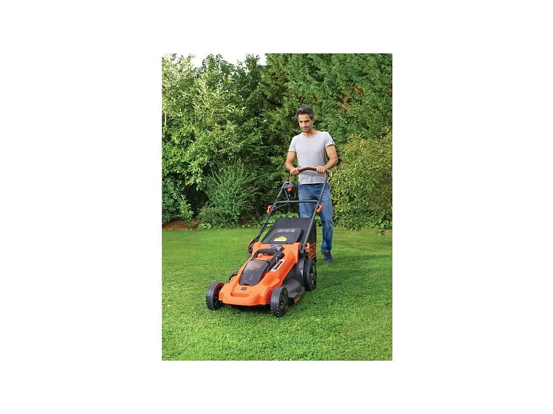 Tondeuse a Gazon Electrique Sans Fil 36V CLMA4820L2-QW - BLACK+DECKER - 7 Hauteurs Réglables - Fonction Mulching