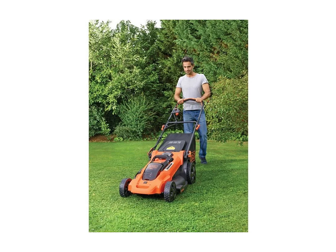 Tondeuse a Gazon Electrique Sans Fil 36V CLMA4820L2-QW - BLACK+DECKER - 7 Hauteurs Réglables - Fonction Mulching