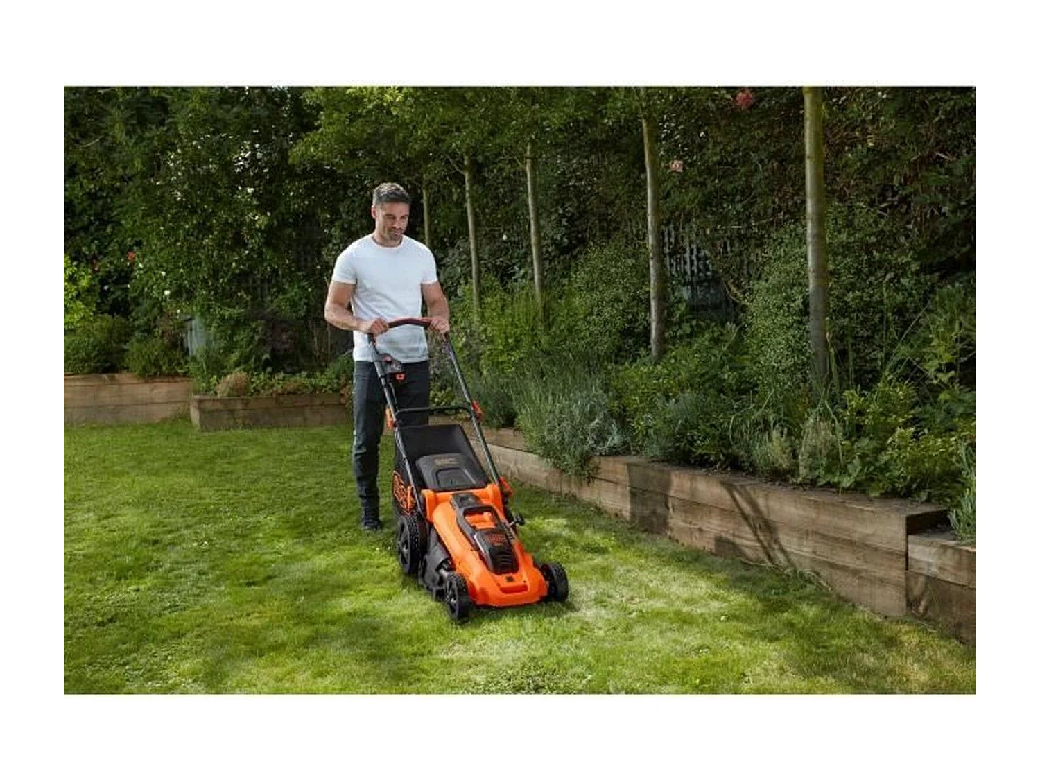 Tondeuse a Gazon Electrique Sans Fil 36V CLMA4820L2-QW - BLACK+DECKER - 7 Hauteurs Réglables - Fonction Mulching