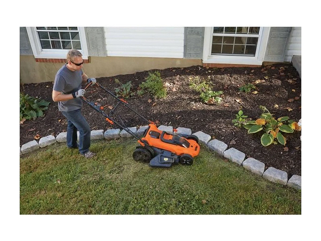 Tondeuse a Gazon Electrique Sans Fil 36V CLMA4820L2-QW - BLACK+DECKER - 7 Hauteurs Réglables - Fonction Mulching