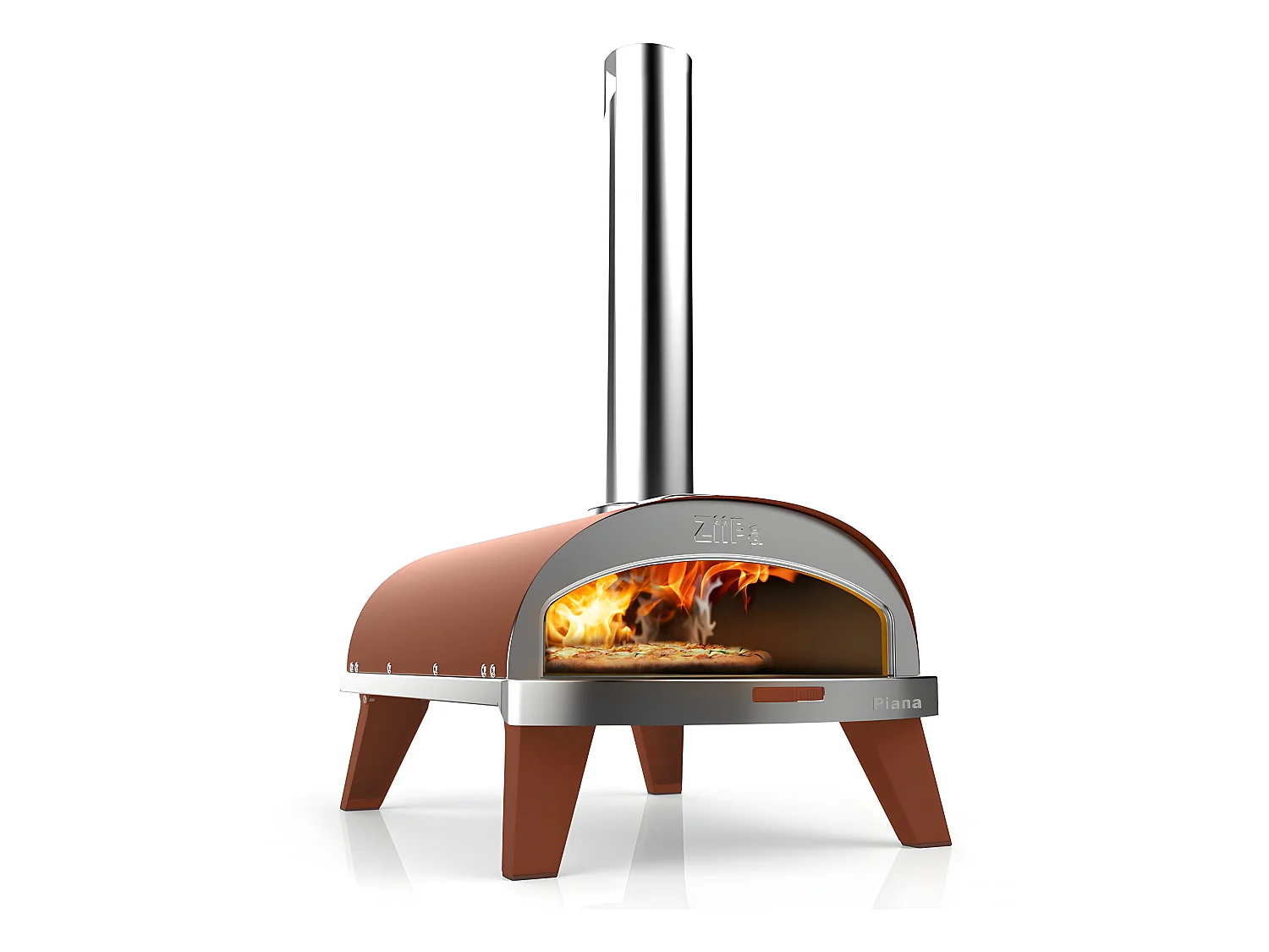 Four à pizza à pellets terracotta