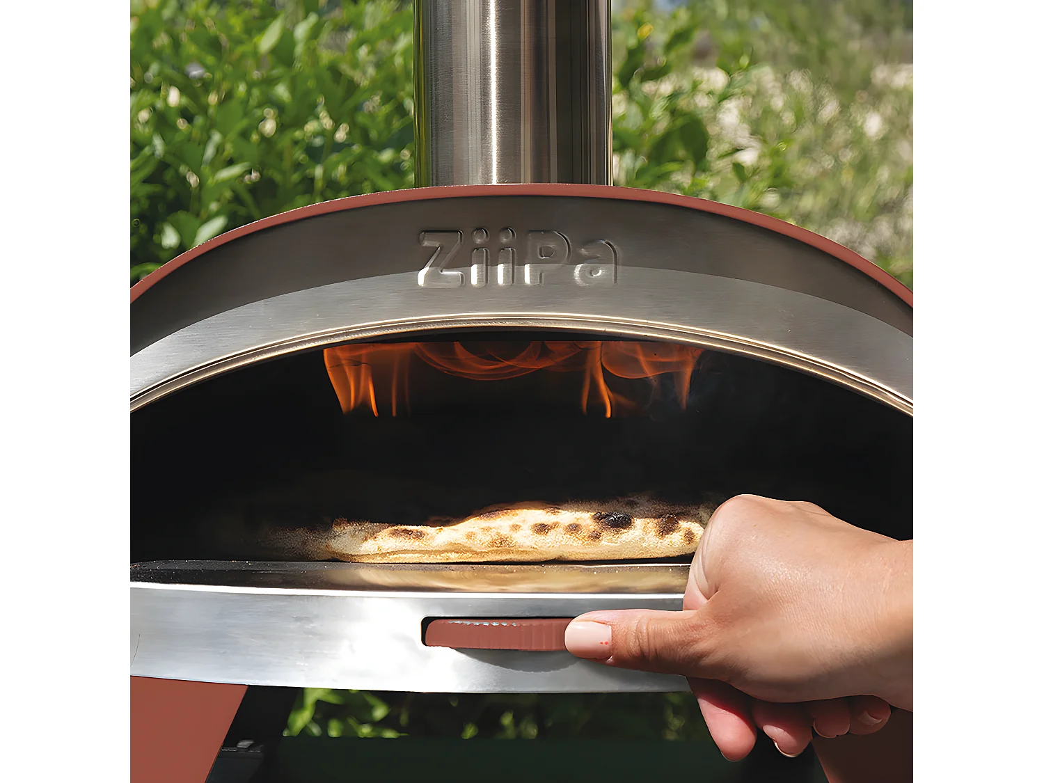 Four à pizza à pellets terracotta